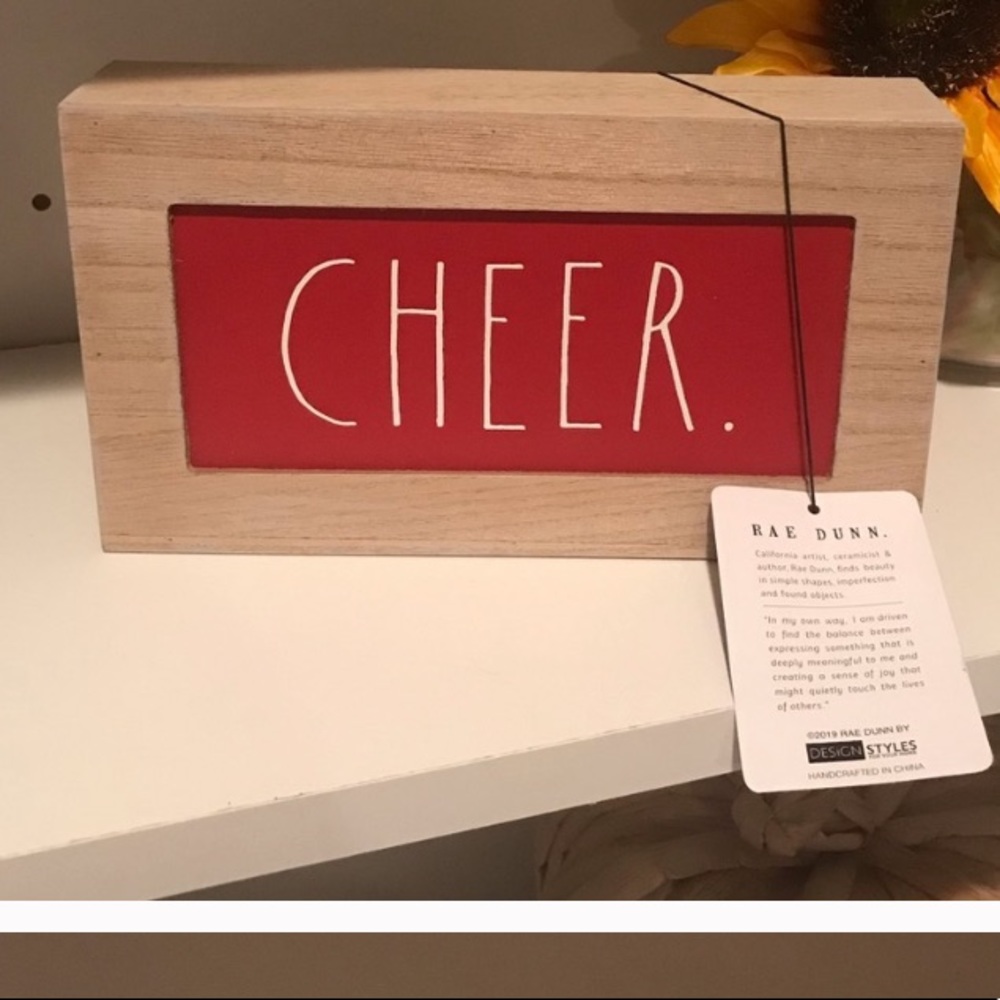 Cheer Rae Dunn sign